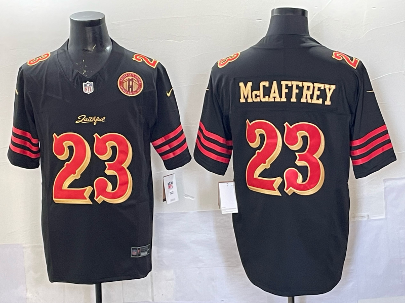 Men San Francisco 49ers #23 McCaffrey black Limited Nike NFL 2025 Jersey 03->san francisco 49ers->NFL Jersey